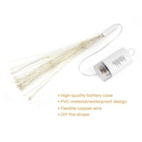 2PCS LH - BOM - YHD150WW 150-LED Dimmable Starburst String Lamps for Decor (WARM WHITE)