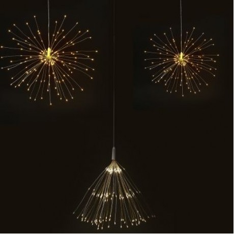 2PCS LH - BOM - YHD150WW 150-LED Dimmable Starburst String Lamps for Decor (WARM WHITE)