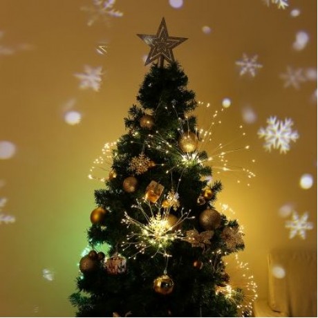2PCS LH - BOM - YHD150WW 150-LED Dimmable Starburst String Lamps for Decor (WARM WHITE)