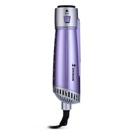 SHINON SH - 9822 - 6 HAIR STYLING TOOL SET 5-IN-1 ELECTRIC DRYER CURLER BRUSH COMB (MAUVE)