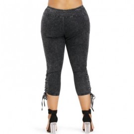 Plus Size Side Shirred Crop Jeans (CARBON GRAY)