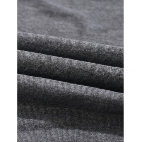 Asymmetry Zip Up Solid Color Hooded Jacket (DARK GRAY)