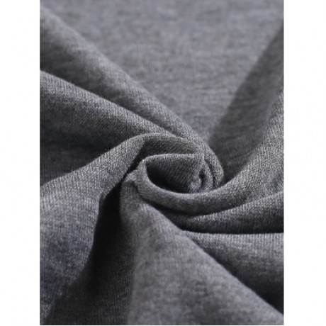 Asymmetry Zip Up Solid Color Hooded Jacket (DARK GRAY)