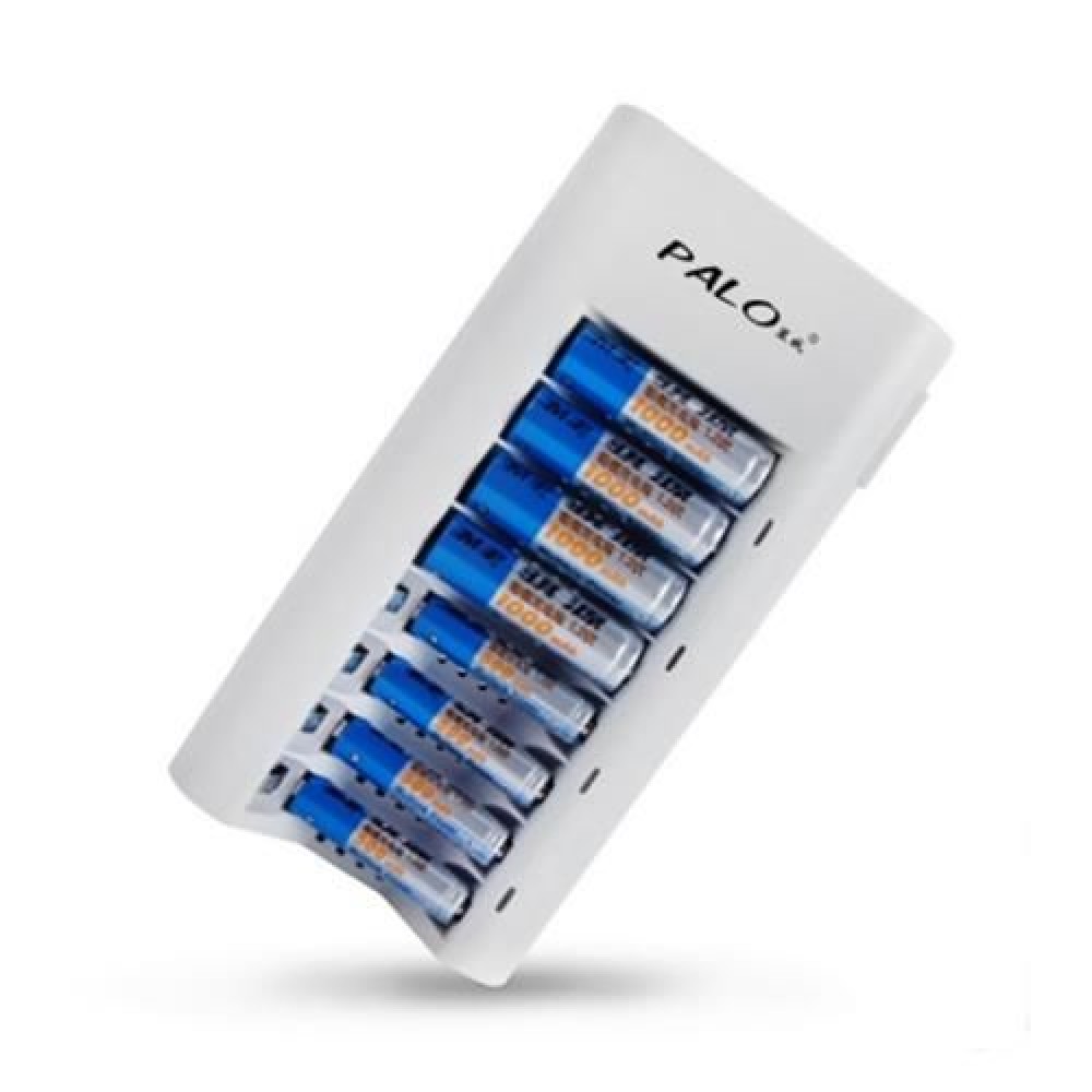 PALO C808W SMART CHARGER FOR AA / AAA NICD NIMH RECHARGEABLE BATTERY (BLACK)