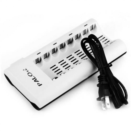 PALO C808W SMART CHARGER FOR AA / AAA NICD NIMH RECHARGEABLE BATTERY (BLACK)