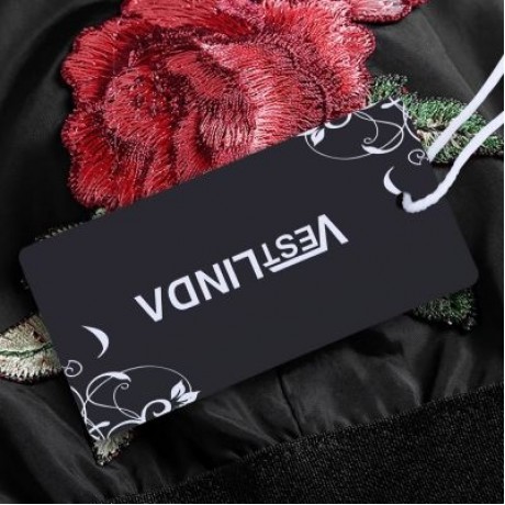 Spaghetti Strap Backless Floral Embroidery Women Bra Top (BLACK)