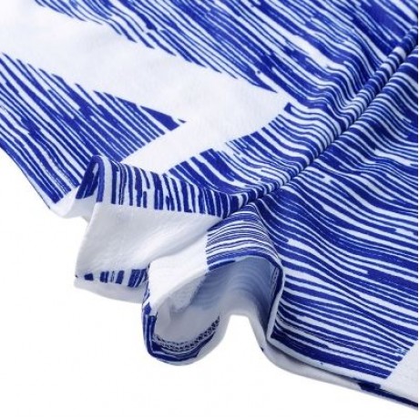V Neck Spaghetti Strap Backless Print Women Romper (WHITE)