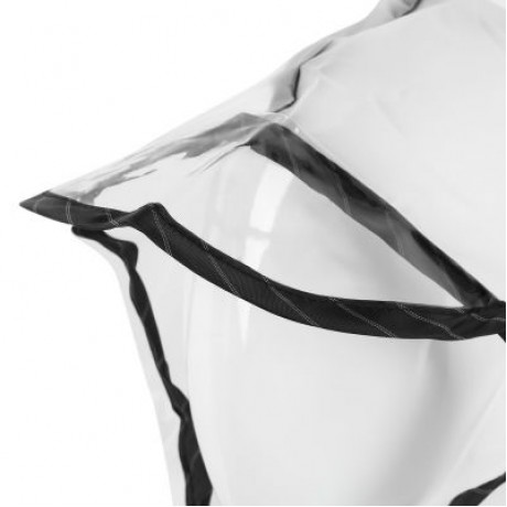 Children Hooded Fringe Transparent Rain Coat Rainsuit Rainwear (TRANSPARENT)