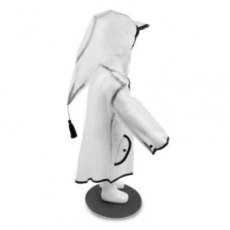 Children Hooded Fringe Transparent Rain Coat Rainsuit Rainwear (TRANSPARENT)