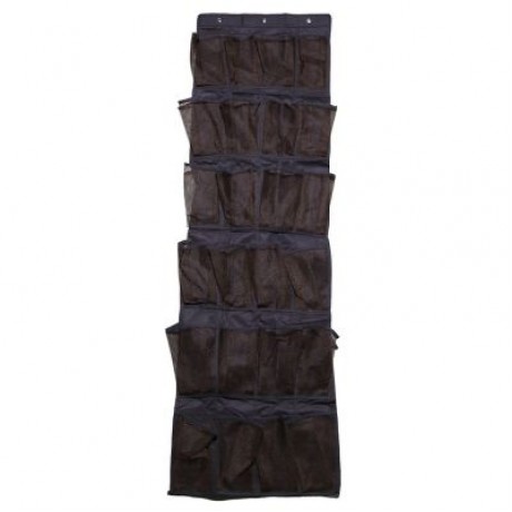 24 Grid Non-woven Bag Door Storage (COFFEE)