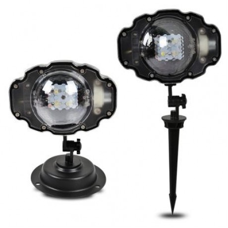 LED Snowfall Light Remote Control Christmas Snow Falling Projector Lights (BLACK)