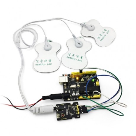 Keyestudio KS0261 AD8232 ECG Heart Monitoring Measurement Sensor Module  (BLACK)