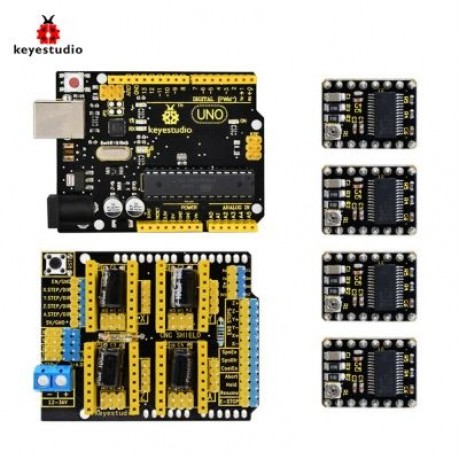 Keyestudio KS0286 CNC Shield V3.0 Module UNO R3 Board Driver for Arduino (BLACK)