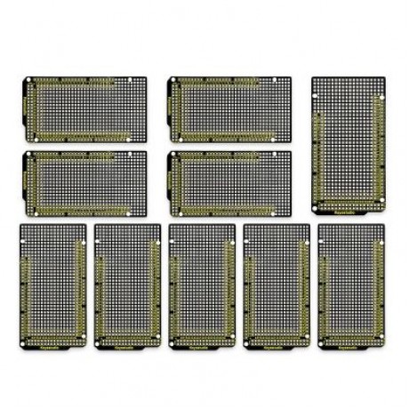 10PCS Keyestudio KS0323 Double Sided PCB Prototype Boards for MEGA 2560 R3 (BLACK)