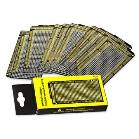 10PCS Keyestudio KS0323 Double Sided PCB Prototype Boards for MEGA 2560 R3 (BLACK)