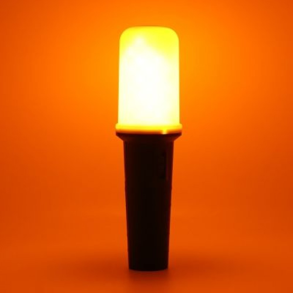 Portable Handheld LED Flicker Flame Flashlight (BLACK)