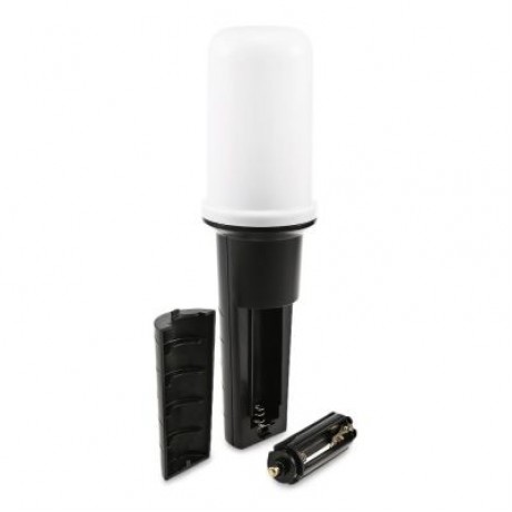 Portable Handheld LED Flicker Flame Flashlight (BLACK)
