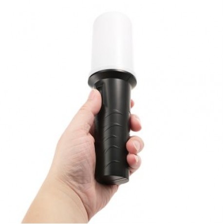 Portable Handheld LED Flicker Flame Flashlight (BLACK)