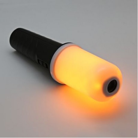 Portable Handheld LED Flicker Flame Flashlight (BLACK)