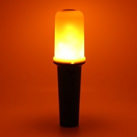 Portable Handheld LED Flicker Flame Flashlight (BLACK)