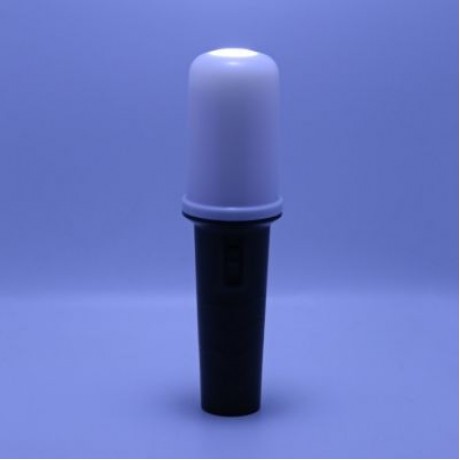 Portable Handheld LED Flicker Flame Flashlight (BLACK)