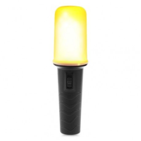 Portable Handheld LED Flicker Flame Flashlight (BLACK)