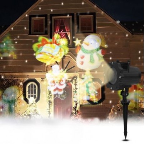 LED Projection Light Laser Lamp Decoration for Home Holiday Festival (BLACK)