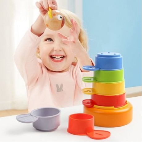 Topbright Puzzle Jenga Baby Cognitive Stacking Cup Block Toys (MULTI-A)