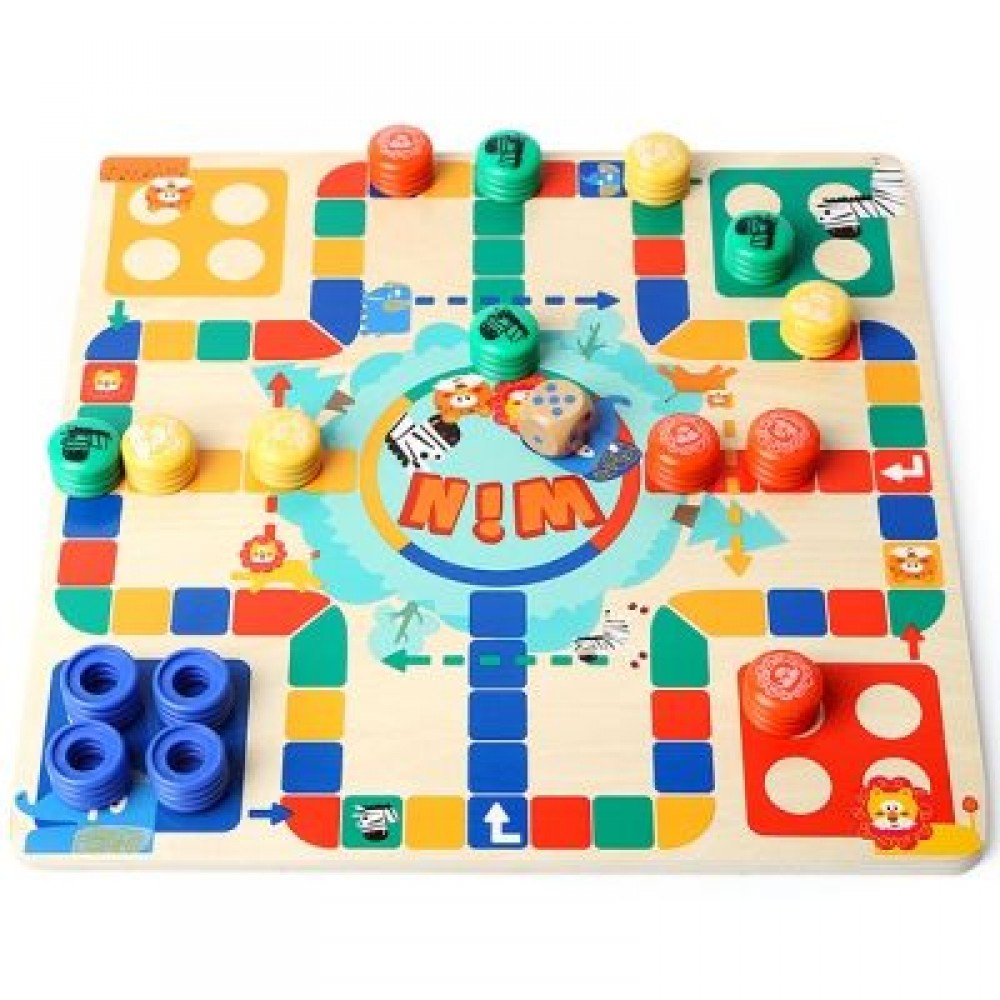 Topbright 130710 Two-sided Flying Chess Puzzle Toy Board Game for Kids (MULTI)
