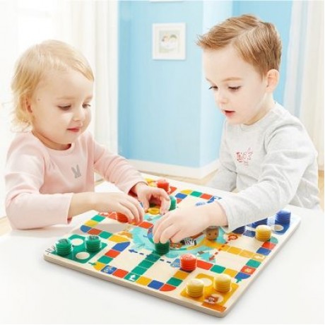 Topbright 130710 Two-sided Flying Chess Puzzle Toy Board Game for Kids (MULTI)