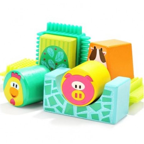 Topbright Cartoon Farm Animals Building Blocks Educational Kids Toy Children Gift  (MULTI-