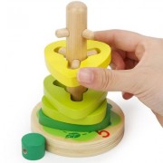 Topbright Educational Children Wooden Four Column Set Geometric Shape Matching Blocks (MUL