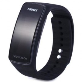 SKMEI 1119 LED SPORTS WATCH WITH DATE FUNCTION RUBBER BAND (BLACK)