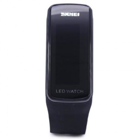 SKMEI 1119 LED SPORTS WATCH WITH DATE FUNCTION RUBBER BAND (BLACK)