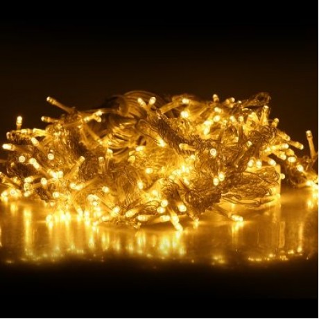 LED Curtain Icicle String Fairy Light Wedding Party Garden Decoration (WARM WHITE)