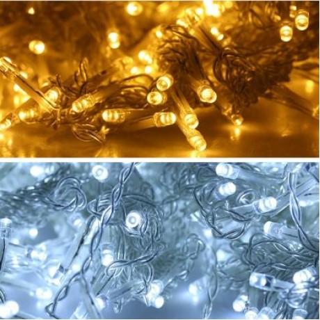 LED Curtain Icicle String Fairy Light Wedding Party Garden Decoration (WARM WHITE)