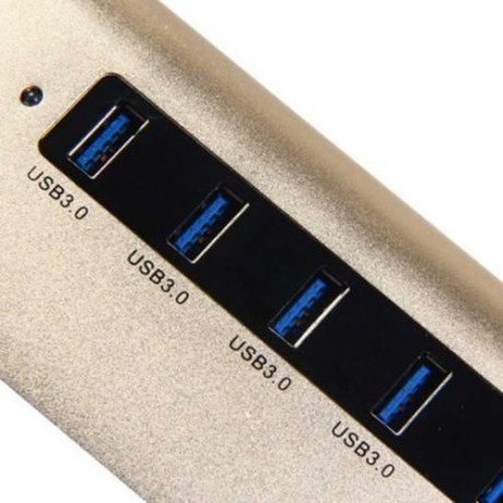 ALUMINUM ALLOY 4 USB3.0 PORTS HUB 2 QUICK CHARGE INTERFACES SMART CHARGER WITH US PLUG POW