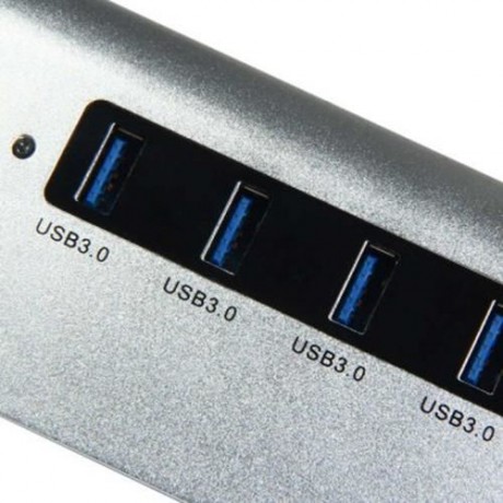 ALUMINUM ALLOY 4 USB3.0 PORTS HUB 2 QUICK CHARGE INTERFACES SMART CHARGER WITH US PLUG POW
