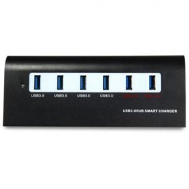ALUMINUM ALLOY 4 USB3.0 PORTS HUB 2 QUICK CHARGE INTERFACES SMART CHARGER WITH US PLUG POW