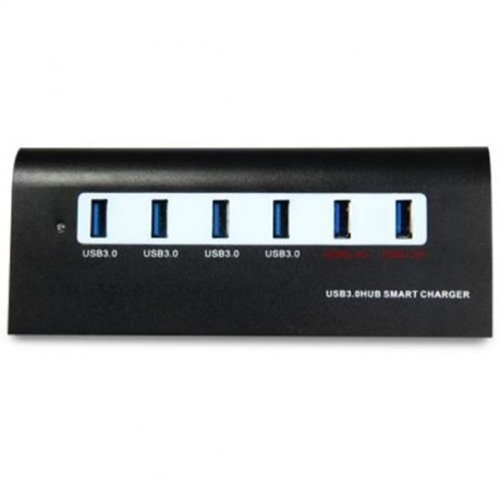 ALUMINUM ALLOY 4 USB3.0 PORTS HUB 2 QUICK CHARGE INTERFACES SMART CHARGER WITH US PLUG POW
