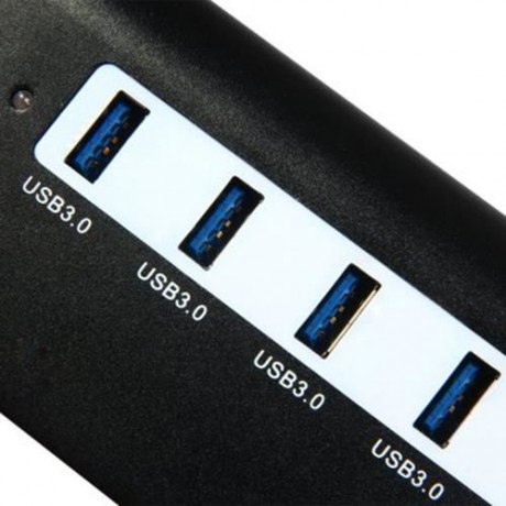 ALUMINUM ALLOY 4 USB3.0 PORTS HUB 2 QUICK CHARGE INTERFACES SMART CHARGER WITH US PLUG POW