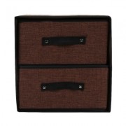 Washable Fabric Storage Box Drawer Type (COFFEE)