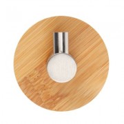 Wall Mounted Bamboo Wooden Coat Hook Rack (BURLYWOOD)