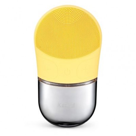 Kemei KM - 1070 Waterproof Silicone Facial Cleansing Brush Vibrating Massager (MULTI)