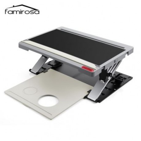 Famirosa Portable Laptop Computer Standing Desk Tablet Holder (BLACK)