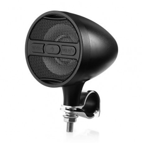 AOVEISE MT473 12V MOTORCYCLE MP3 AUDIO PLAYER BLUETOOTH SPEAKERS FM TUNER (BLACK)