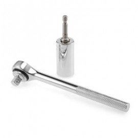 7 - 19mm 3 Pieces Hand Tool Set Universal Socket Wrench (SILVER)