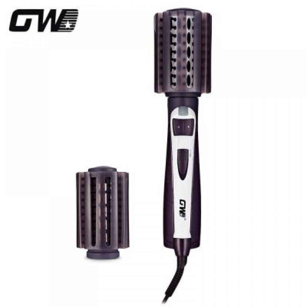 GW - 6508 Hair Styling Tool Dryer Curler Electric 2 in 1 Rotating Hot Brush (PURPLE)
