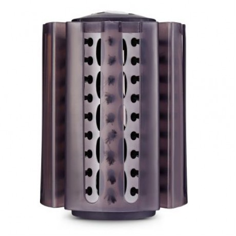 GW - 6508 Hair Styling Tool Dryer Curler Electric 2 in 1 Rotating Hot Brush (PURPLE)