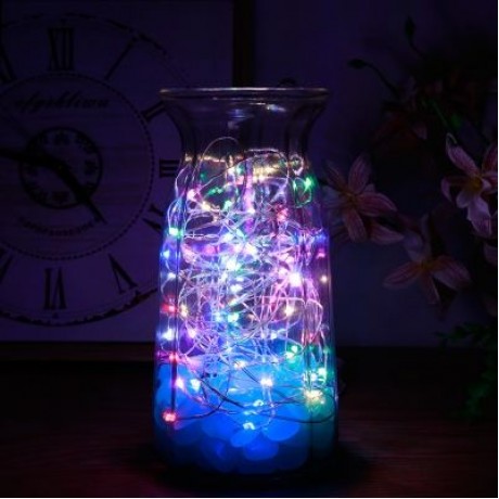 120 LEDs 12m Fairy Copper String Light DIY Shape 8 Modes with Remote Control (MULTI)